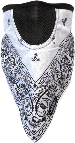 Facefit Facemask - White Paisley