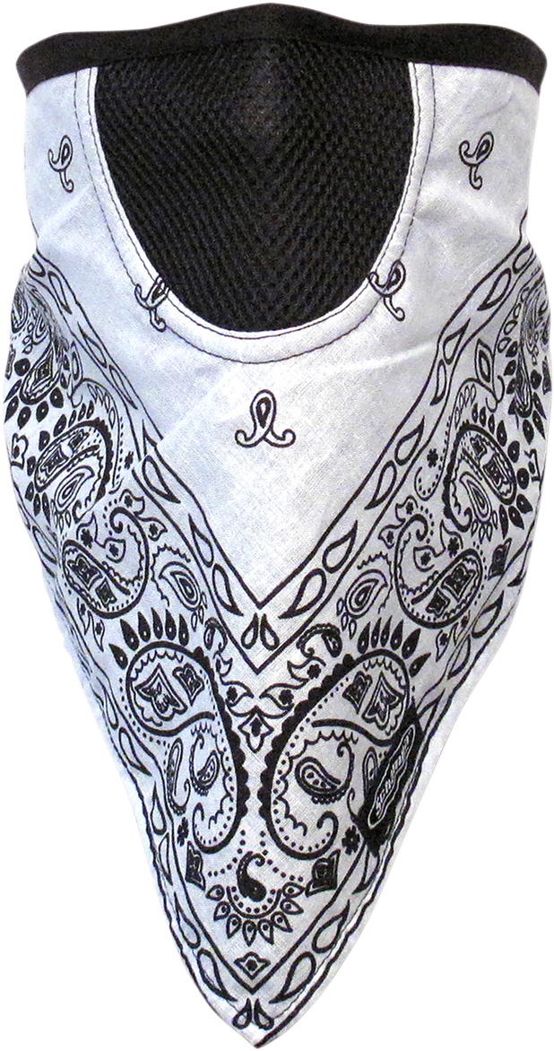 Facefit Facemask - White Paisley