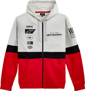 Position Zip Hoodie - Silver/Black/Red - 2XL - Lutzka's Garage