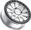 Wheel - Alpha - Front/Rear - Hyper Silver/with Black Ring - 17x7 - 4/156 - +25 mm