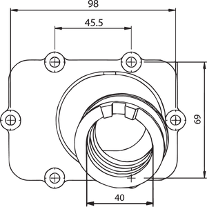 Carburetor Mounting Flange - Ski-Doo