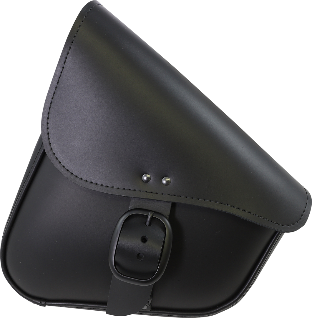 Leather Swingarm Bag - Black Matte Buckle