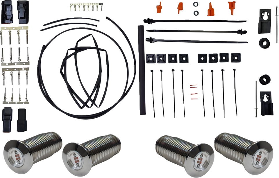 Lightning Bolts Kit - Run/Brake/Turn - Chrome - Lutzka's Garage