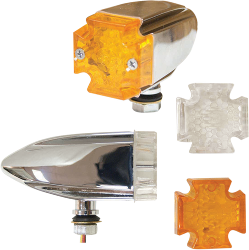 LED Maltese Deco Lights - Amber and Clear Lens