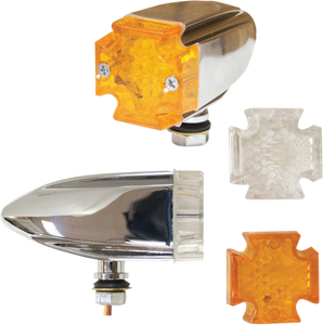 LED Maltese Deco Lights - Amber and Clear Lens