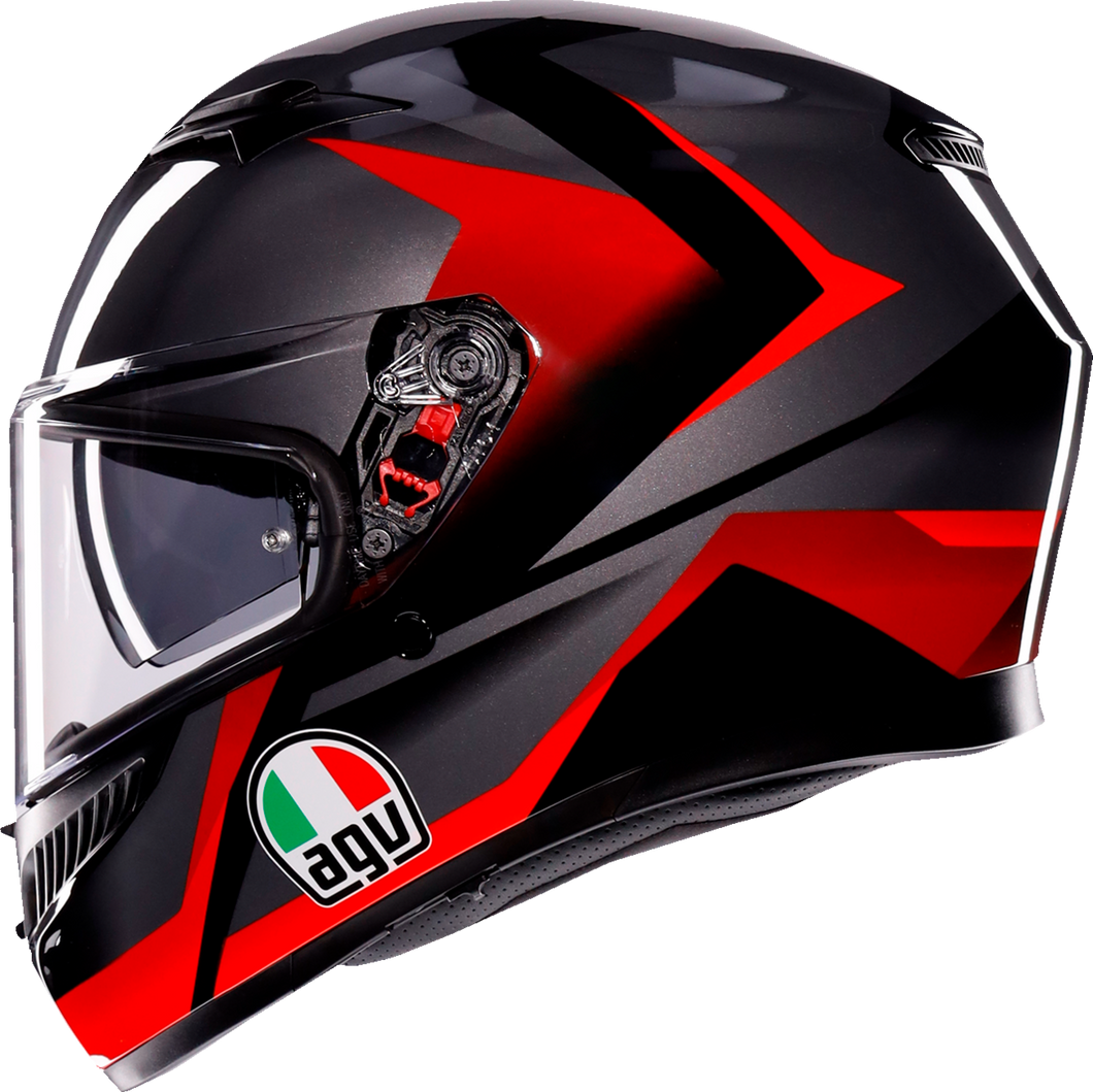 K3 Helmet - Striga - Black/Gray/Red - Small - Lutzka's Garage