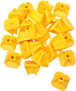 Single Backer Plates - Yellow - 96 Pack - Lutzka's Garage