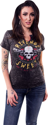 Womens Revenge is Sweet T-Shirt - Black - Small - Lutzka's Garage