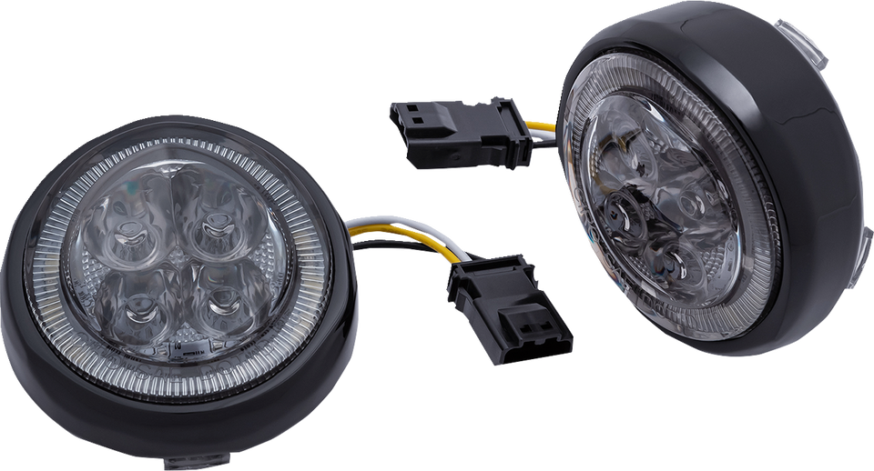 Turn Signal Insert - Front - Black/Smoke - Lutzka's Garage