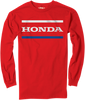 Honda Stripes Long-Sleeve T-Shirt - Red - Medium - Lutzka's Garage