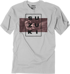 Suzuki Rider T-Shirt - Light Gray - Medium - Lutzka's Garage