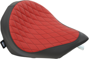 Low Solo Seat - Diamond Stitch - Black/Red - Victory 03-17 - Lutzka's Garage