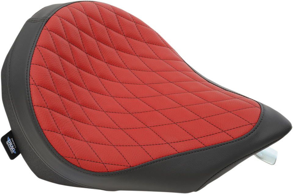 Low Solo Seat - Diamond Stitch - Black/Red - Victory 03-17 - Lutzka's Garage