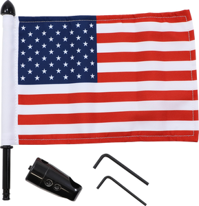 Flag Mount - Passenger Sissy Bar - 9" Pole - 6" X 9" Flag