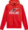 Ride 4.0 Pullover Hoodie - Red/White/Black - Medium - Lutzka's Garage