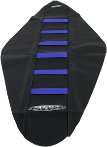 6-Ribbed Seat Cover - Blue Ribs/Black Top/Black Sides