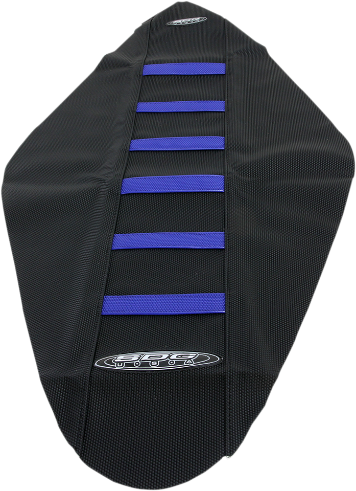 6-Ribbed Seat Cover - Blue Ribs/Black Top/Black Sides