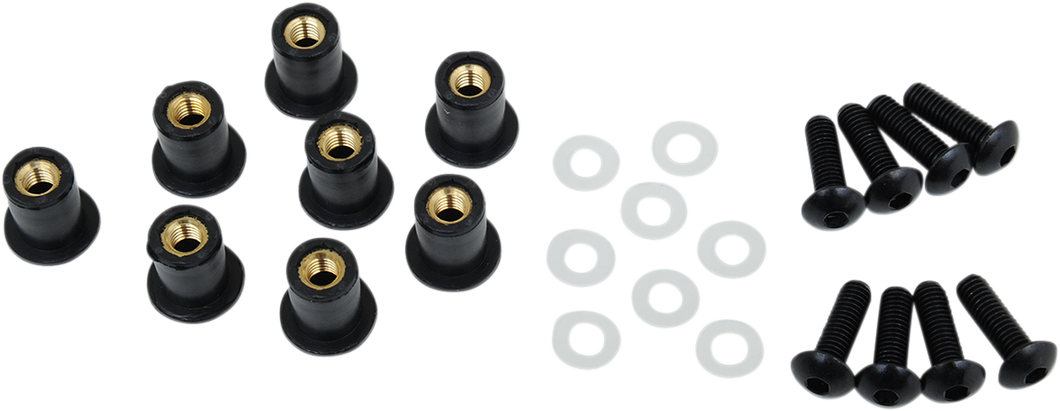 Windscreen Screw Kit - Black - Lutzka's Garage