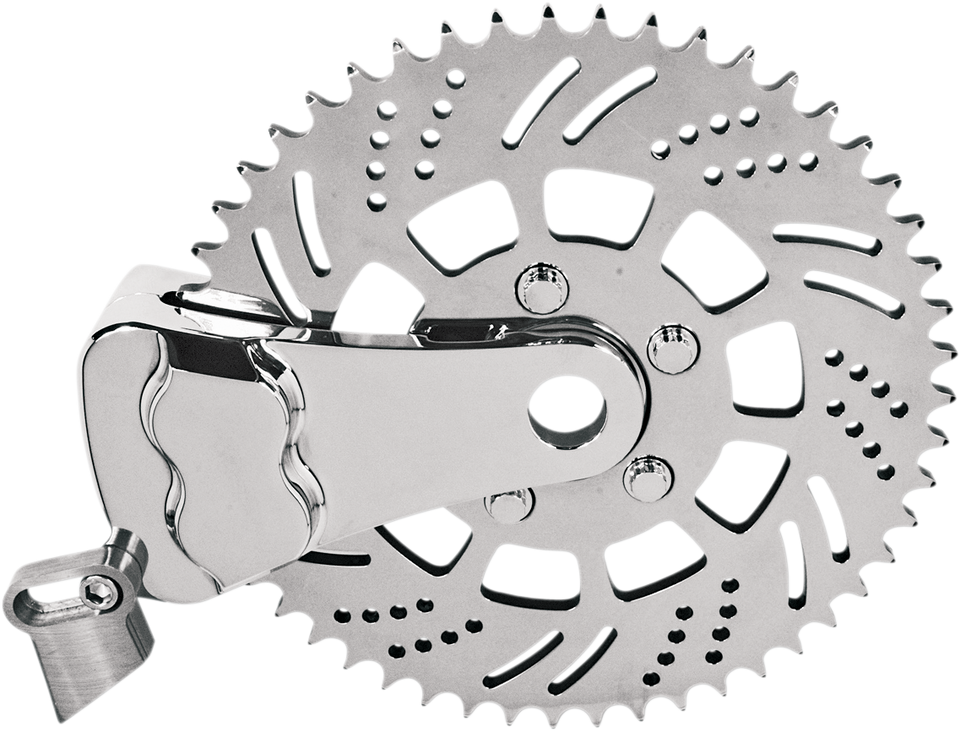 Sprocket Brake Caliper - Left - Chrome - Lutzka's Garage