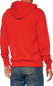 Official Fleece Zip-Up Hoodie - Red - Small - Lutzka's Garage