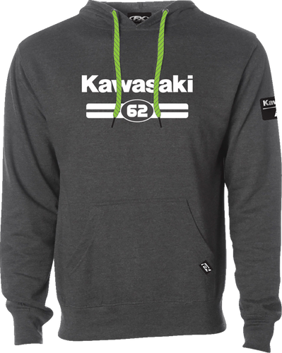 Kawasaki Sixty Two Pullover Hoodie - Heather Charcoal - Medium - Lutzka's Garage