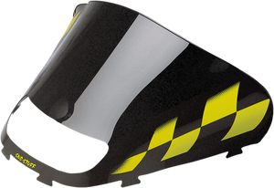 Windshield - Black/Yellow Checkered - Ski Doo