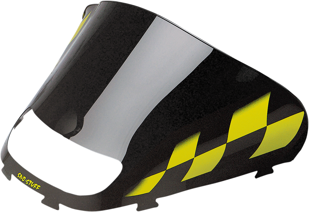 Windshield - Black/Yellow Checkered - Ski Doo