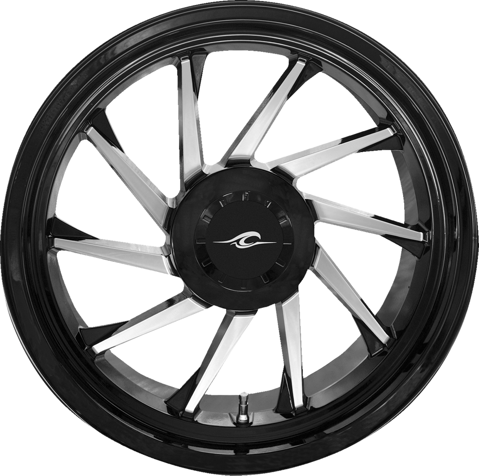 Wheel - Hurricane 3D - Rear Left - Black/Chrome - 18" - Trike - Lutzka's Garage