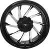 Wheel - Hurricane 3D - Rear Left - Black/Chrome - 18" - Trike - Lutzka's Garage