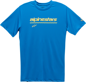 Tech Line Up Performance T-Shirt - Bright Blue - Medium - Lutzka's Garage