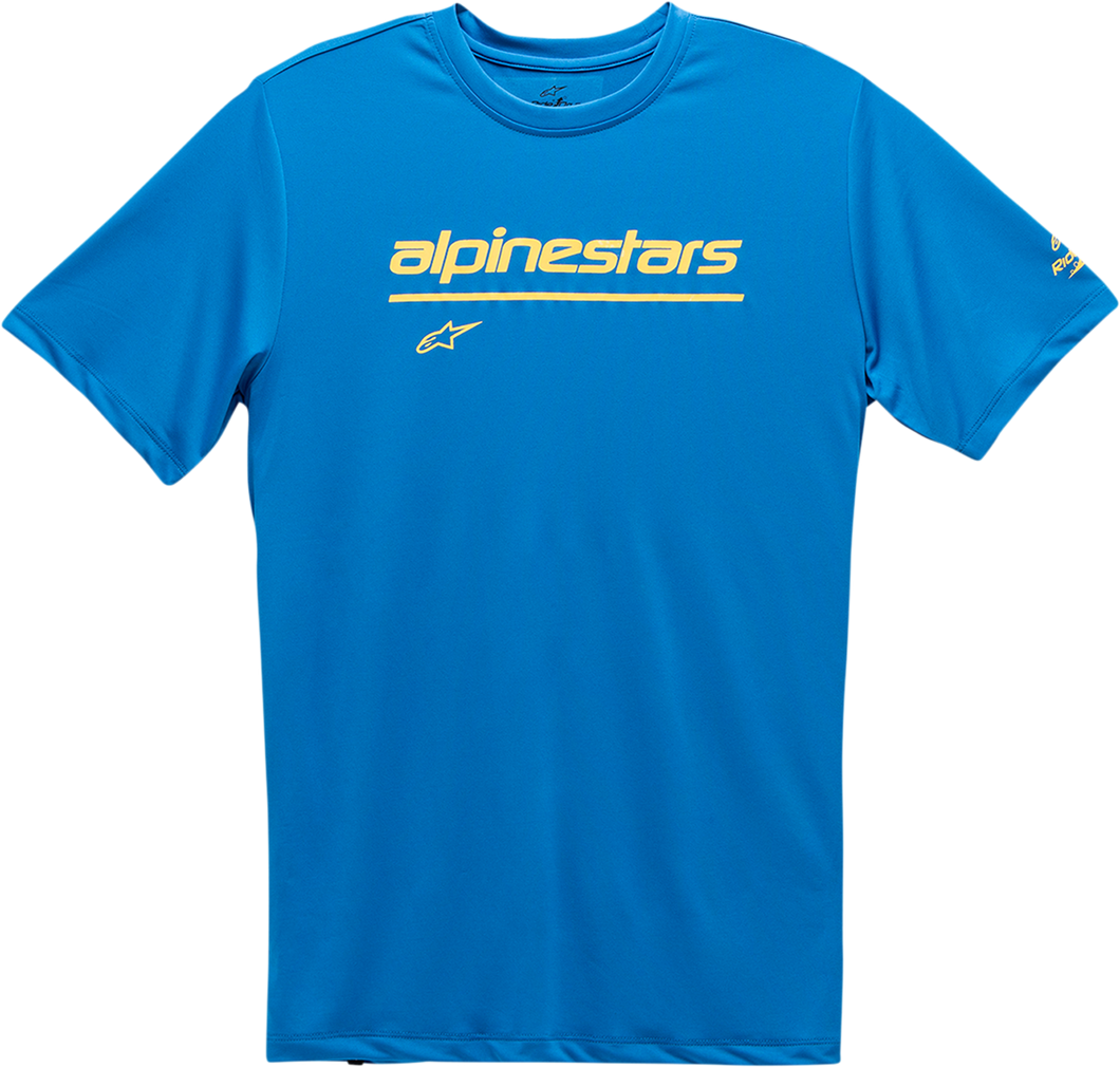 Tech Line Up Performance T-Shirt - Bright Blue - Medium - Lutzka's Garage