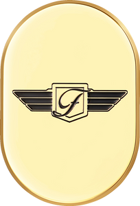 Antenna Cover - Right Rear Fender - FD Logo - Gold - Lutzka's Garage