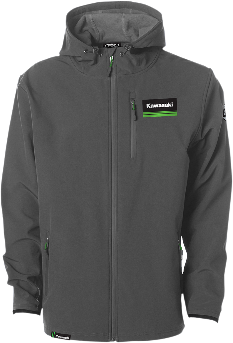 Kawasaki Track Jacket - Gray - Medium - Lutzka's Garage