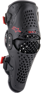 SX1 v2 Knee Guards - Black/Red - S/M - Lutzka's Garage