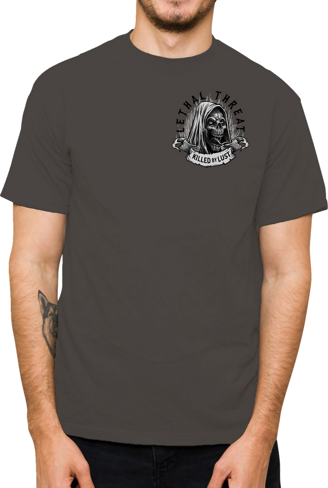 Killed by Lust T-Shirt - Gray - Medium - Lutzka's Garage