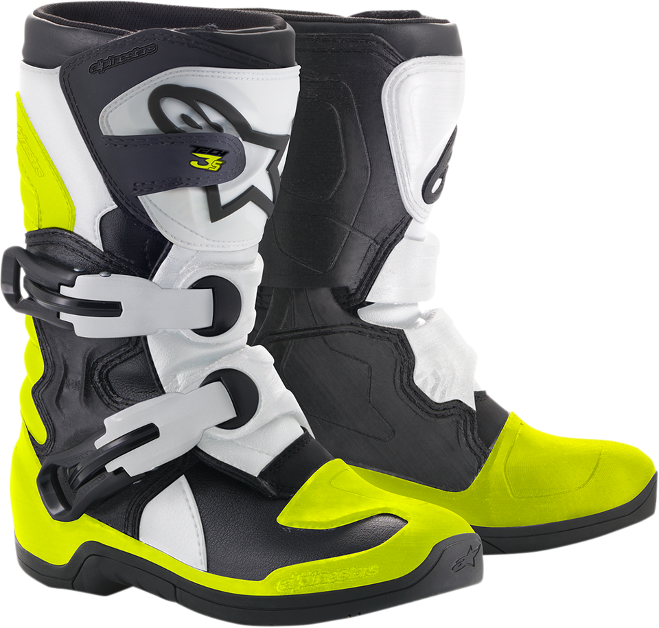 Youth Tech 3S Boots - Black/White/Yellow - US 1 - Lutzka's Garage