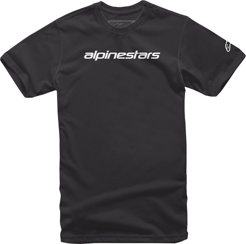 Linear Wordmark T-Shirt - Black/Gray - Medium - Lutzka's Garage