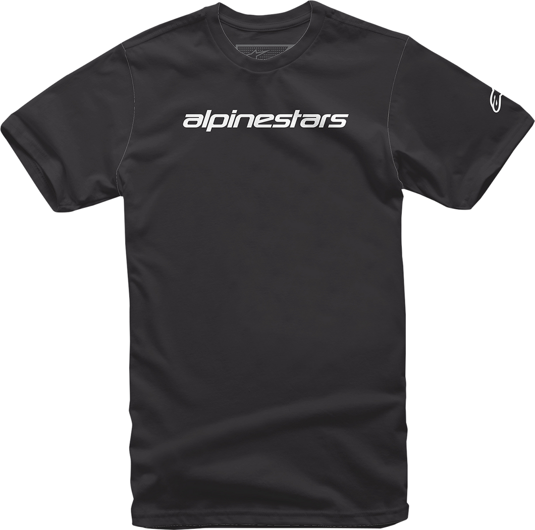 Linear Wordmark T-Shirt - Black/Gray - Medium - Lutzka's Garage