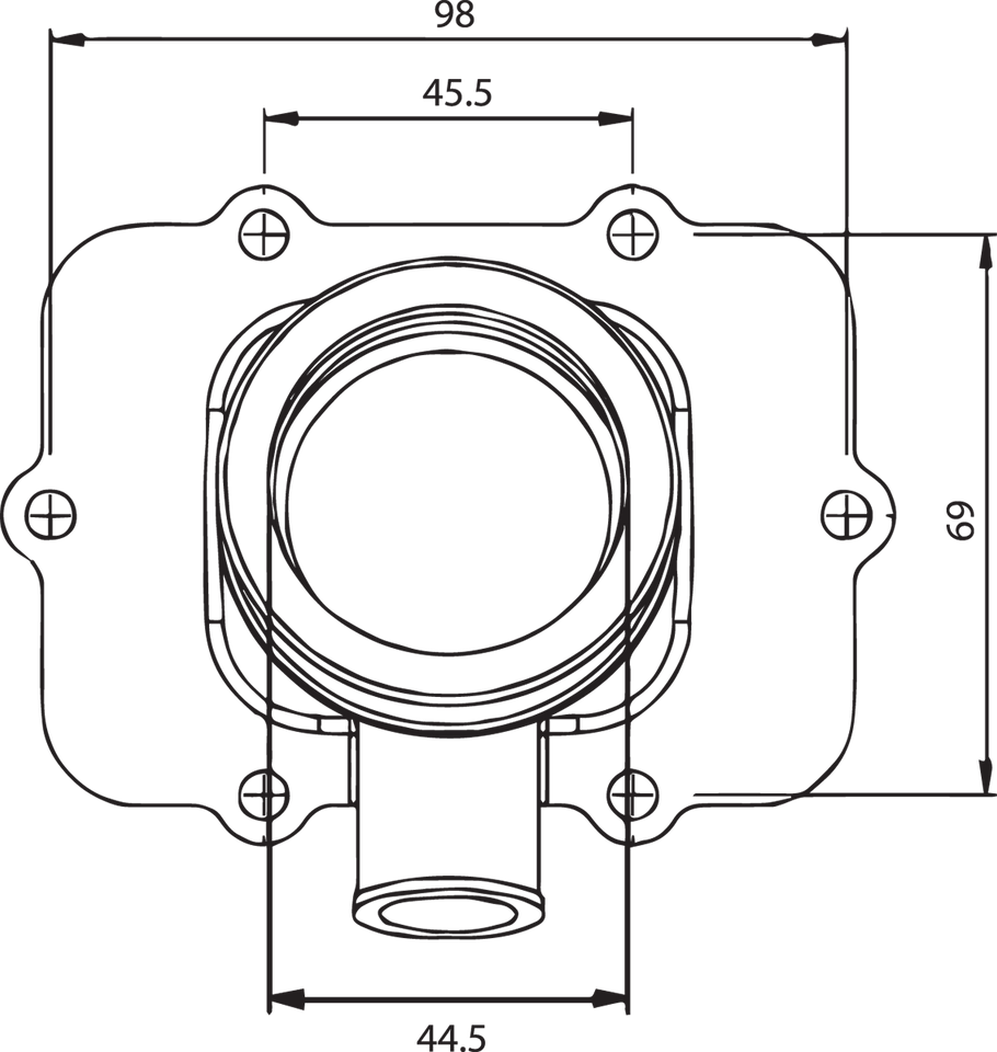 Carburetor Mounting Flange - Ski-Doo