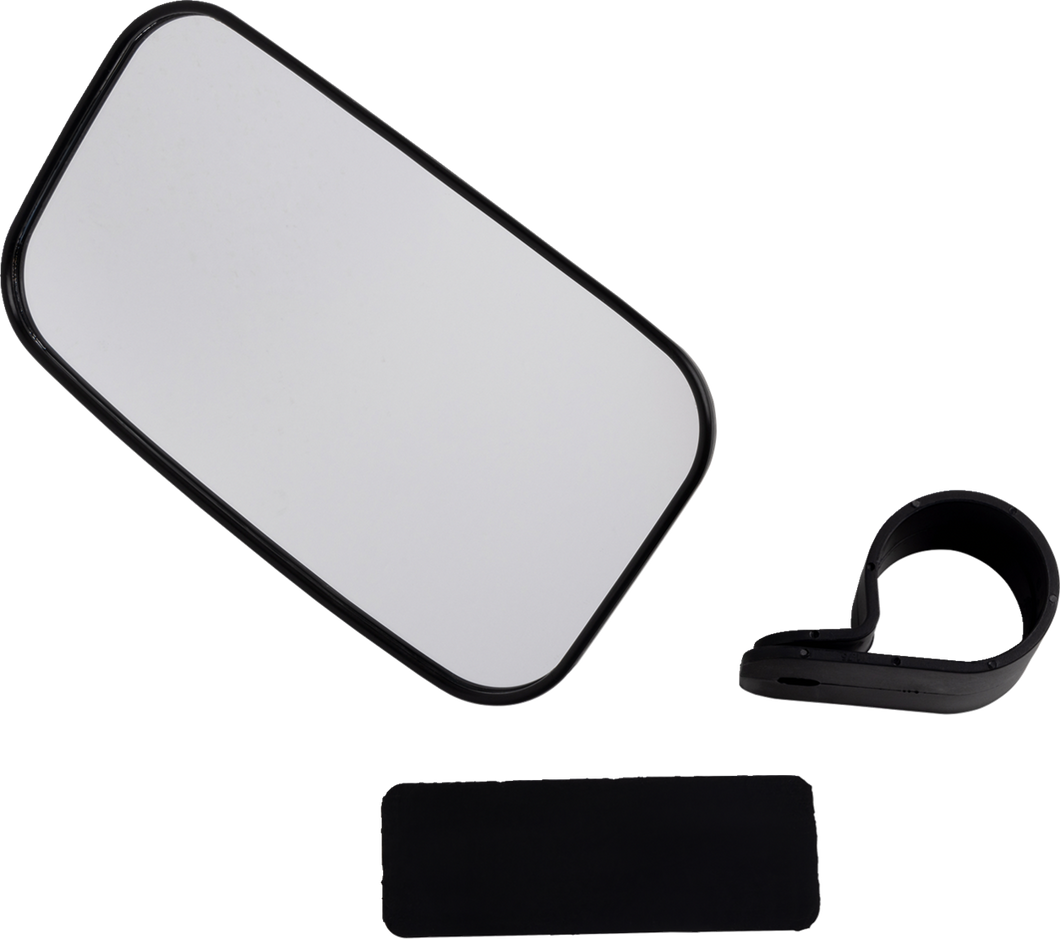 Mirror - Rear View - Rectangle - Black - 1-3/4