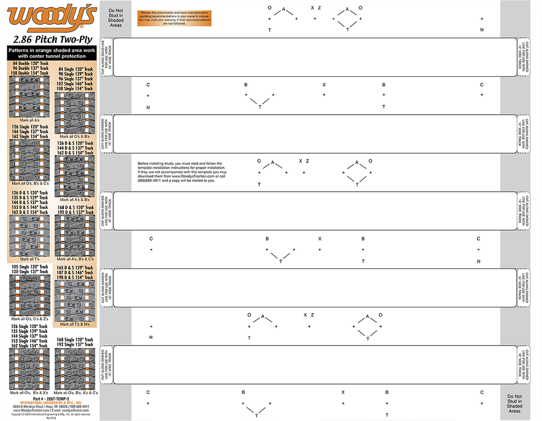 Studding Template - Track - 120