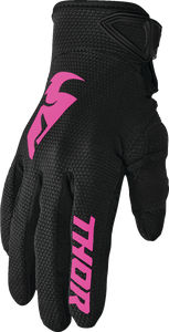 Womens Sector Gloves - Black/Pink - Small - Lutzka's Garage