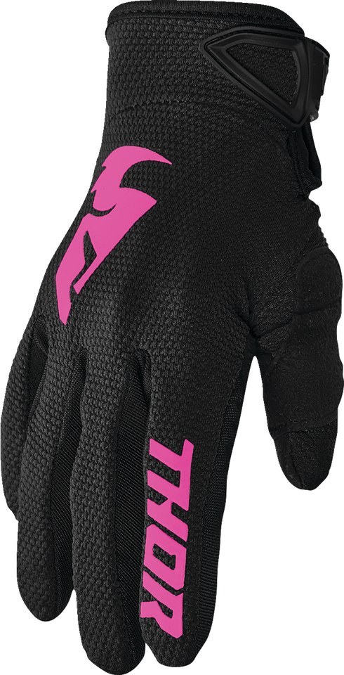 Womens Sector Gloves - Black/Pink - Small - Lutzka's Garage