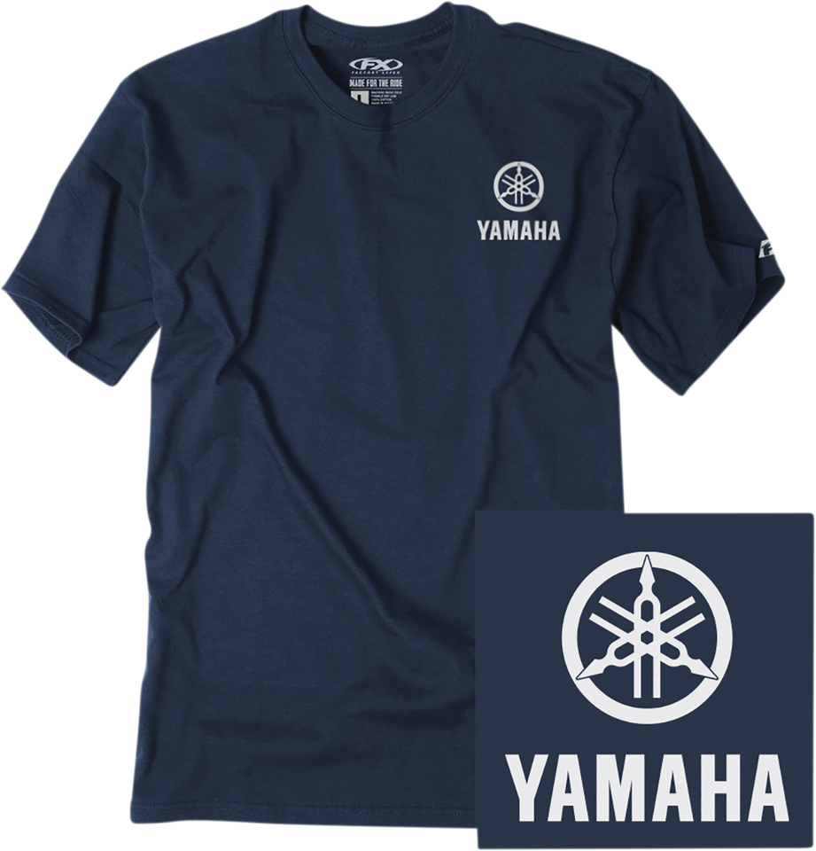 Yamaha Icon T-Shirt - Navy - Medium - Lutzka's Garage