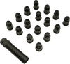 Lug Nut - Splined - 12 mm x 1.25 - Black - 16 Pack - Lutzka's Garage