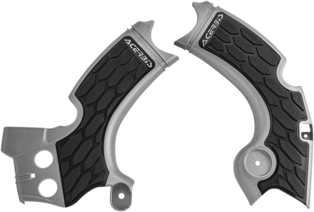 X-Grip Frame Guards - Silver/Black - KX 250 F - Lutzka's Garage