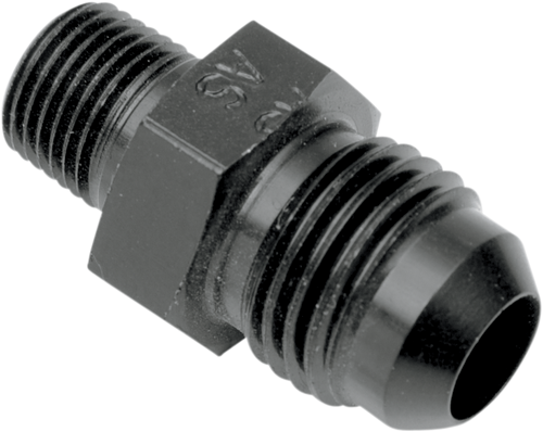 Oil Line Fitting - Black - Straight - 1/4