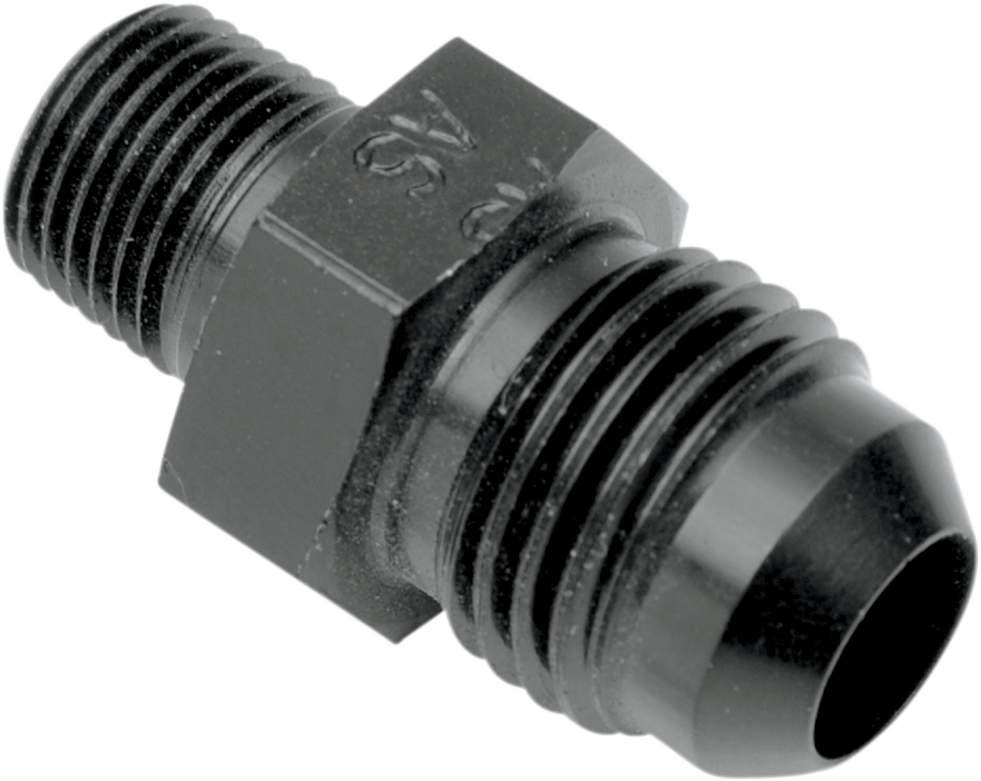 Oil Line Fitting - Black - Straight - 1/4" NPT - Lutzka's Garage