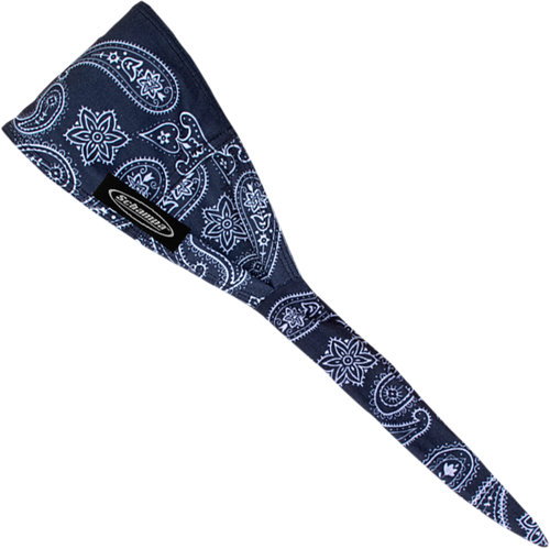 Old School Bandana - Black/White Paisley