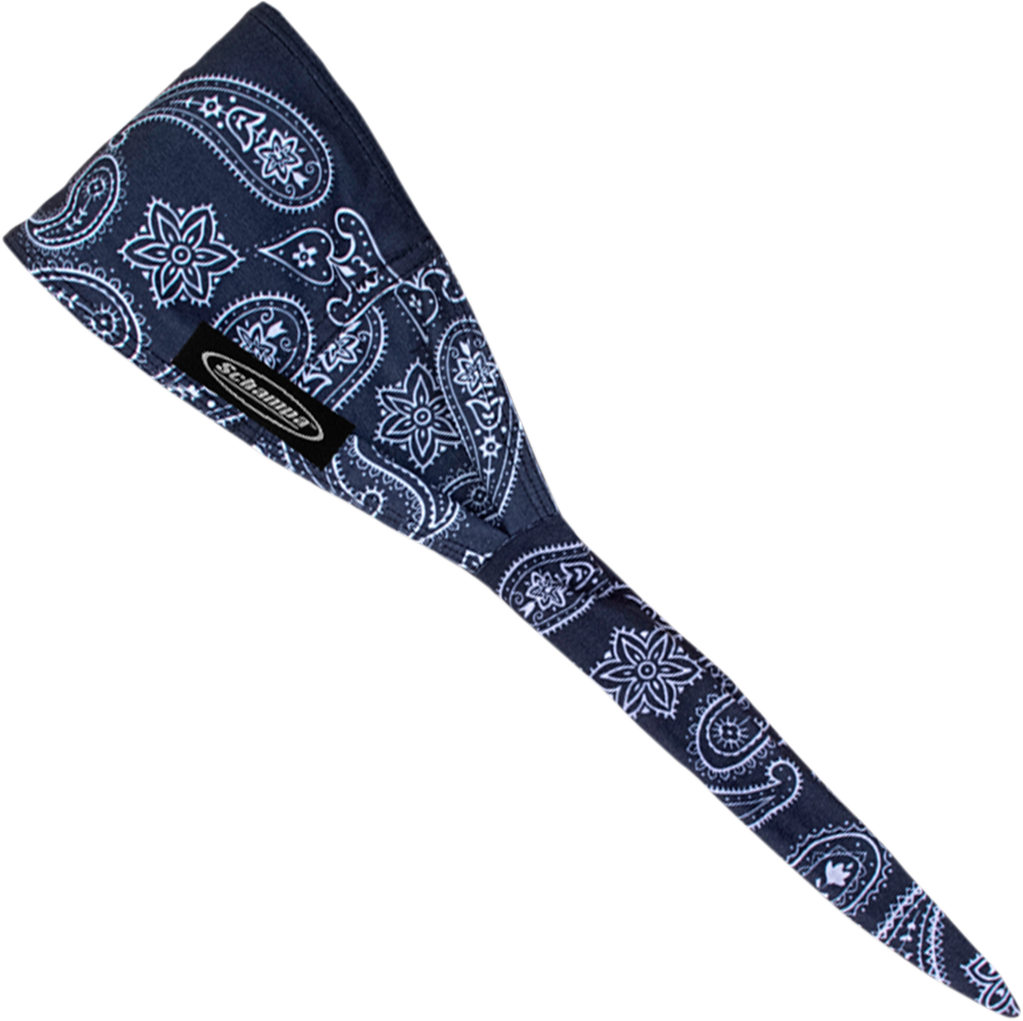 Old School Bandana - Black/White Paisley